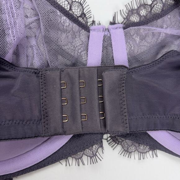 Victoria's Secret Dream Angels Purple Lace Unlined Balconette Bra 38DD NWT - Picture 6 of 7